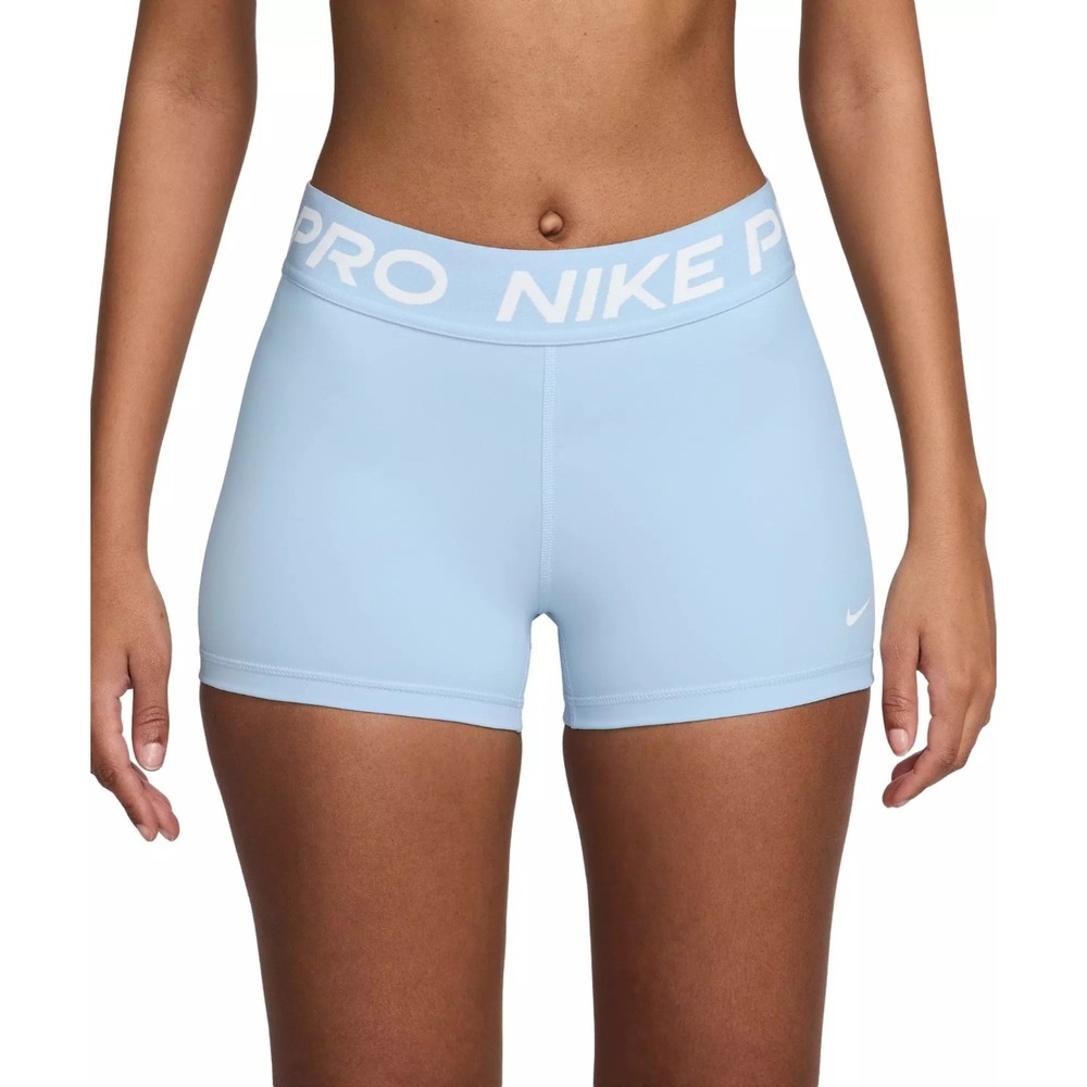 Nike Pro Shorts 3.0 Compression Women Medium Blue Yoga Volleyball AO9977-494